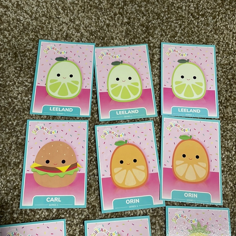 Assorted repeats Squishmallow trading cards